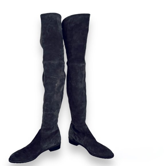 NWT Stuart Weitzman Lowland Suede Over the Knee, Grey, Size 10 NIB MSRP $950 - Picture 5 of 9